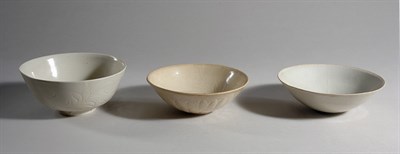 Lot 1173 - Three Chinese Glazed Celadon Bowls Song...