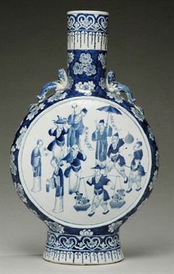 Lot 1413 - Chinese Blue and White Glazed Vase 19th...