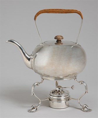 Lot 2308 - George II Silver Hot Water Kettle and Burner...