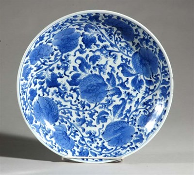 Lot 1260 - Chinese Blue and White Glazed Porcelain Dish...