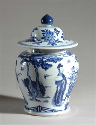 Lot 1281 - Chinese Blue and White Glazed Porcelain Vase...