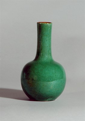 Lot 1424 - Chinese Green Glazed Bottle Vase Early 19th...