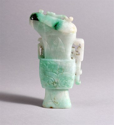 Lot 1404 - Chinese Jade Covered Vase Early 20th century...