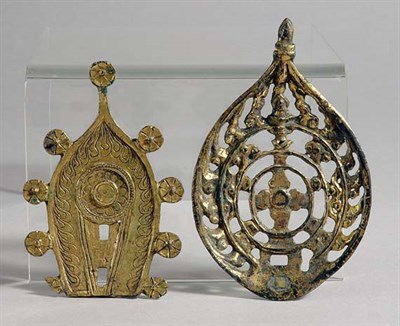 Lot 1141 - Two Chinese Gilt-Bronze Mandorlas Song/Ming...