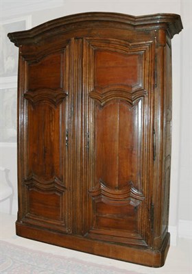 Lot 2194 - Provincial Louis XV Walnut and Oak Armoire The...