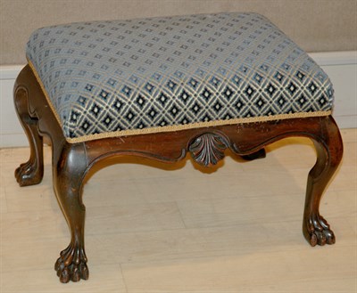 Lot 503 - Irish Upholstered Mahogany Stool 19th Century...