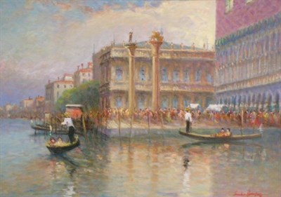 Lot 49 - Luciano Rampaso French, b.1936 VENICE Signed...