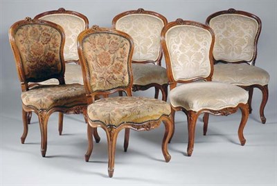 Lot 2229 - Set of Six Louis XV Beechwood Side Chairs Mid...
