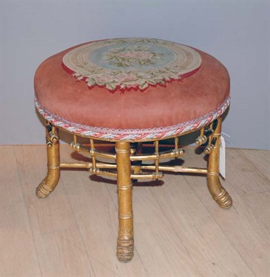 Lot 2317 - Napoleon III Gilt-Wood Tabouret Of circular...