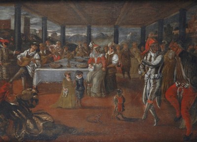 Lot 2095 - Italian School 17th Century The Masked Banquet...