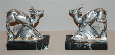 Lot 2518 - Pair of Art Deco Chrome Plated Animalier...