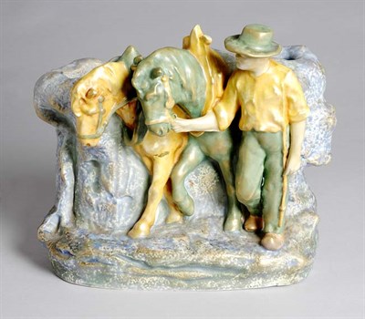 Lot 2391 - Amphora Ceramic Equestrian and Figural Vase...