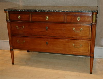 Lot 2428 - Louis XVI Brass Mounted Mahogany Commode Late...