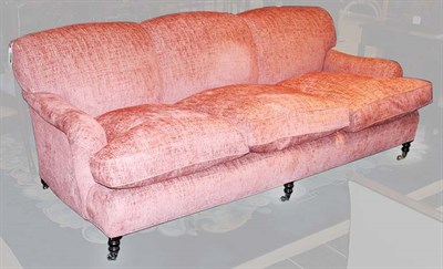 Lot 370 - Georgian Style Upholstered Mahogany Three-Seat...