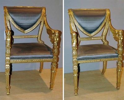 Lot 2503 - Pair of Italian Neoclassical Style Gilt-Wood...