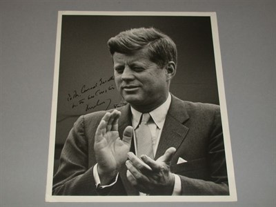 Lot 3011 - KENNEDY, JOHN F. Photograph signed and...