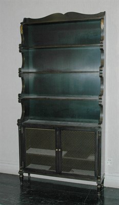 Lot 1091 - Regency Style Parcel Gilt Ebonized Hutch...