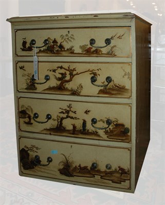 Lot 1102 - Chinoiserie Decorated Painted Four-Drawer...