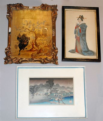 Lot 1117 - Seven Decorative Asian Pictures Framed Height...