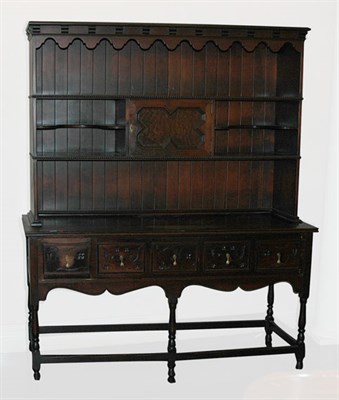 Lot 1111 - Queen Anne Style Fruitwood Hutch Height 6 feet...