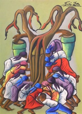 Lot 113 - African School 20th Century PLANTING A TREE...