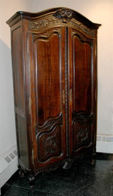 Lot 1183 - Provincial Louis XV Style Oak Armoire Height 6...