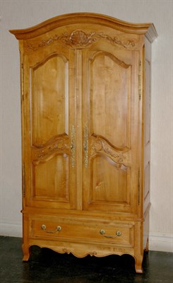 Lot 1171 - Provincial Louis XV Style Maple Armoire Height...
