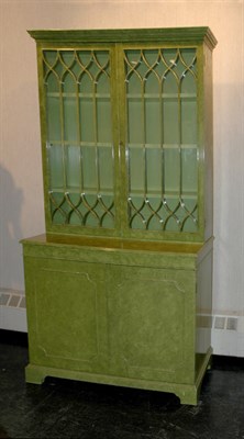 Lot 1143 - Georgian Style Painted Bookcase Cabinet Height...