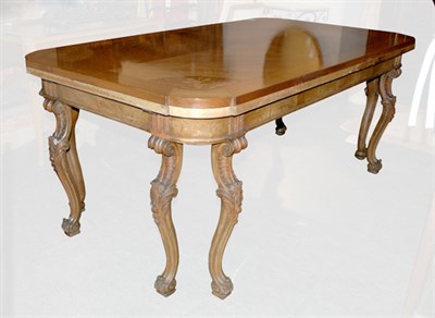 Lot 1181 - Continental Inlaid Walnut Draw-Leaf Dining...