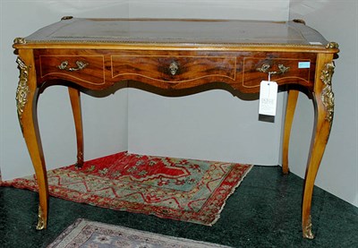 Lot 1178 - Louis XV Style Leather Top Brass Mounted...