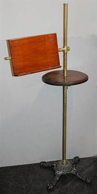 Lot 1164 - Victorian Mahogany and Brass Reading Stand...