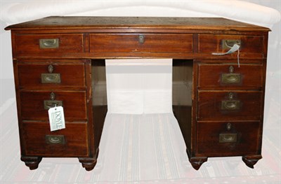 Lot 1124 - Victorian Leather Top Mahogany Pedestal Desk...