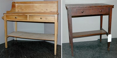 Lot 1126 - Provincial Pine Two-Drawer Washstand; Together...