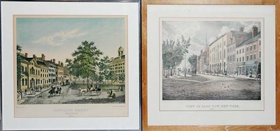Lot 1059 - After C. Burton VIEW OF PARK ROW, NEW YORK,...