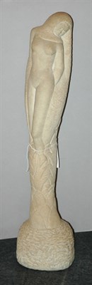 Lot 1182 - Stone Figure of a Woman Height 37 1/2 inches.