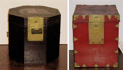 Lot 198 - Two Korean Hat Boxes Height of taller 11 inches.