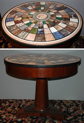Lot 2557 - Empire Style Mahogany, Specimen Marble and...