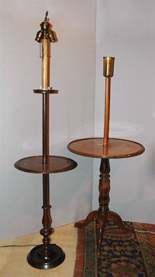 Lot 387 - Two Georgian Style Mahogany Floor Lamps Each...