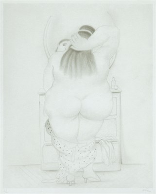 Lot 3095 - Fernando Botero MUJER ANTE EL ESPEJO...