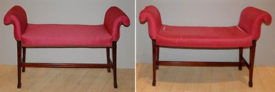 Lot 234 - Pair of Georgian Style Upholstered Mahogany...