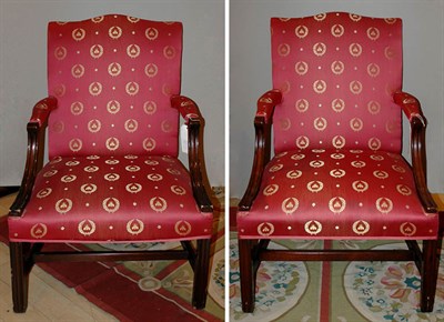 Lot 578 - Companion Pair of Georgian Style Mahogany...