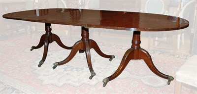 Lot 308 - George III Mahogany Triple Pedestal Dining...