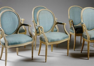 Lot 404 - Set of Ten George III Painted Armchairs Late...
