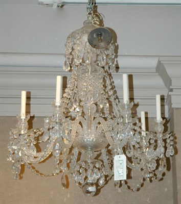 Lot 358 - George III Style Cut Glass Eight-Light...