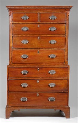 Lot 410 - George III Mahogany Chest on Chest Late 18th...