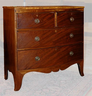 Lot 362 - Georgian Style Inlaid Mahogany Bow Front Chest...