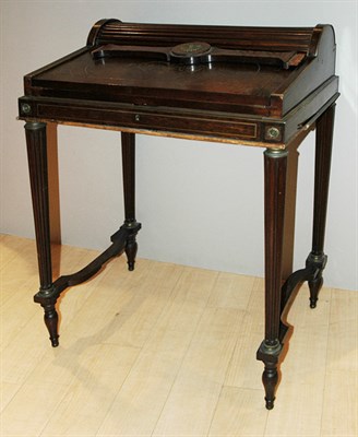 Lot 4154 - Louis Philippe Brass Inlaid Mahogany Writing...