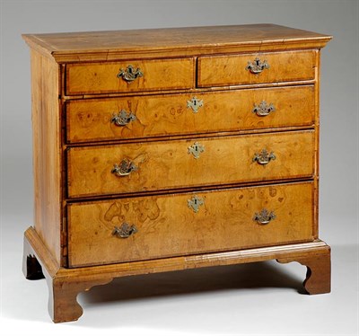 Lot 265 - George II Inlaid Burl Walnut and Walnut Chest...