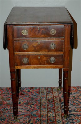 Lot 444 - Regency Mahogany Drop-Leaf Work Table Early...