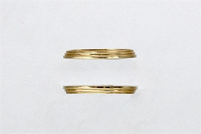 Lot 516 - Pair of Gold Band Rings